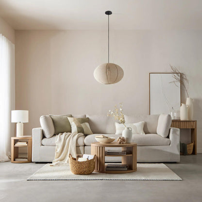 Large Cream Ceramic Decorative Bowl