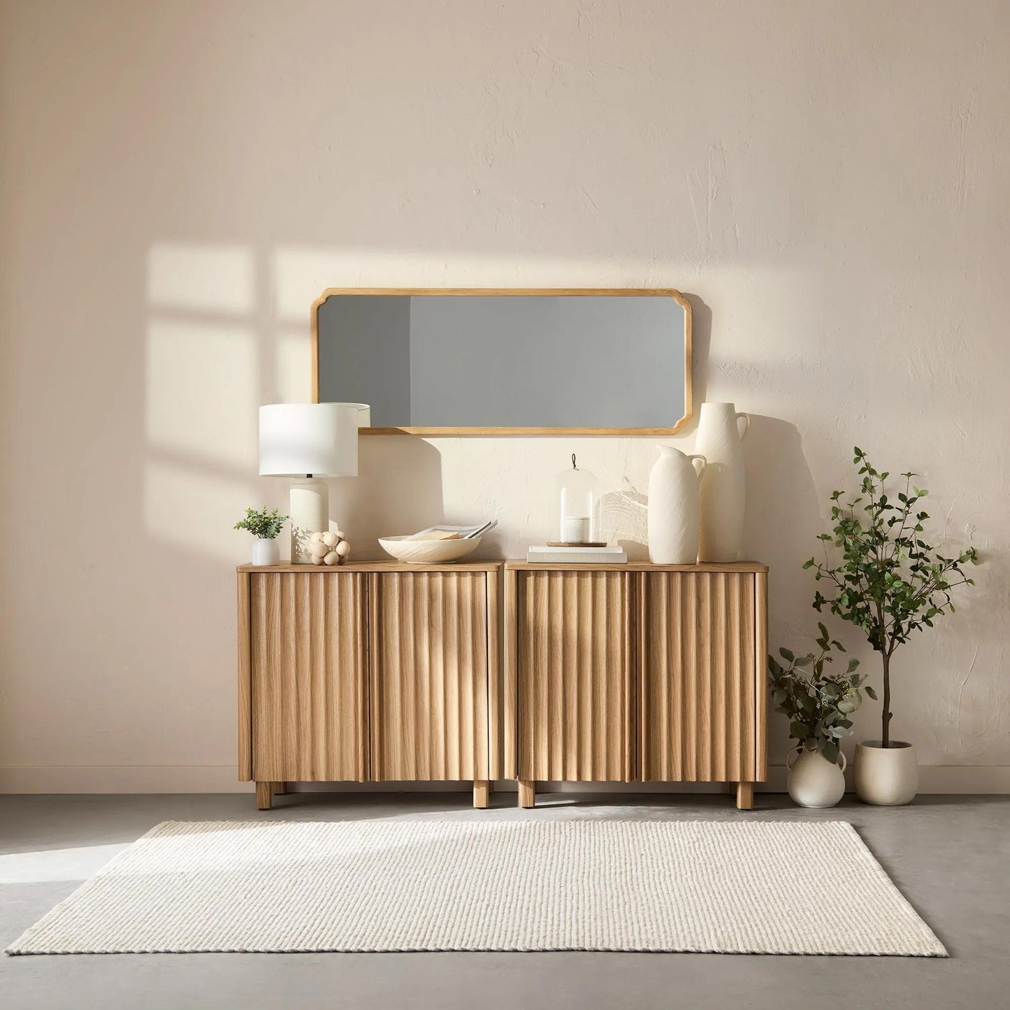 Large Cream Ceramic Decorative Bowl