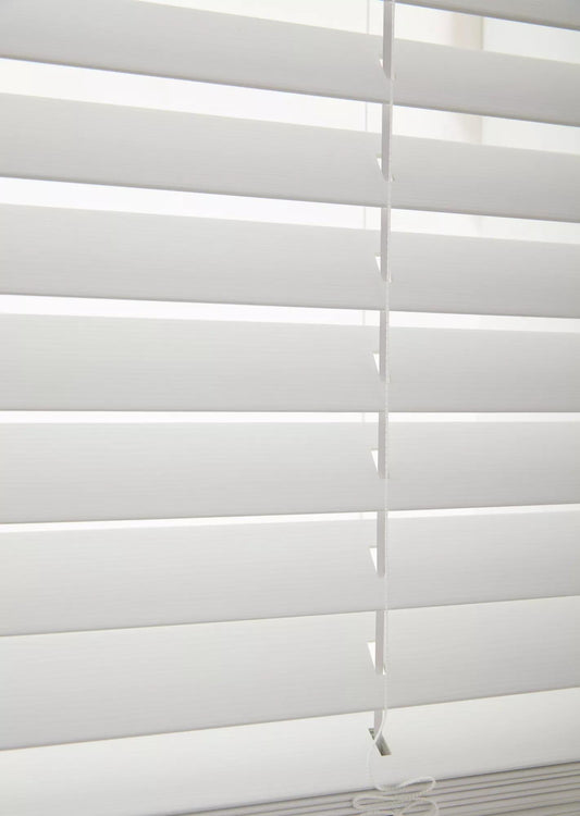 Cordless Faux Wood Blinds - Easy Lift & Tilt