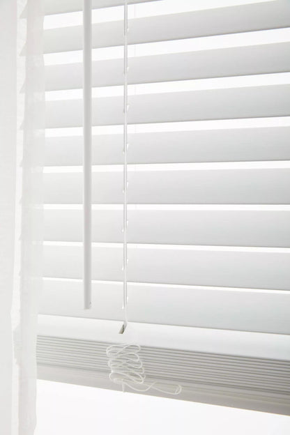 Cordless Faux Wood Blinds - Easy Lift & Tilt
