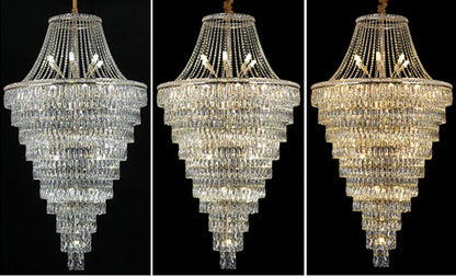 Luxury Multi-Layer Crystal Chandelier for Modern Foyers, Large Dining Rooms and  Staircases