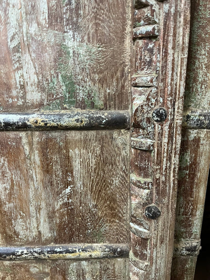 Antique Carved Door Teak Wood Rustic Farmhouse Garden Door 84