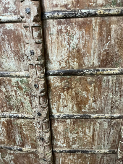 Antique Carved Door Teak Wood Rustic Farmhouse Garden Door 84