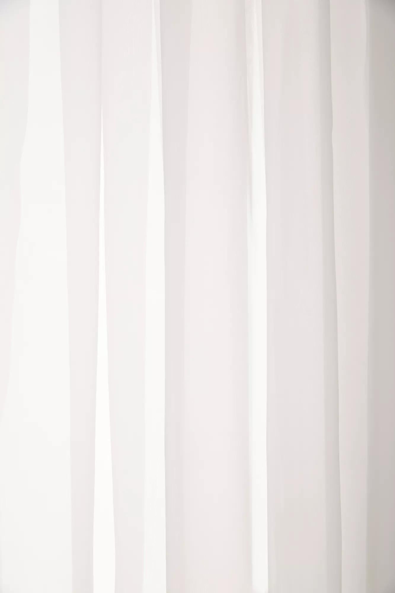 White Rod Pocket Sheer Curtain