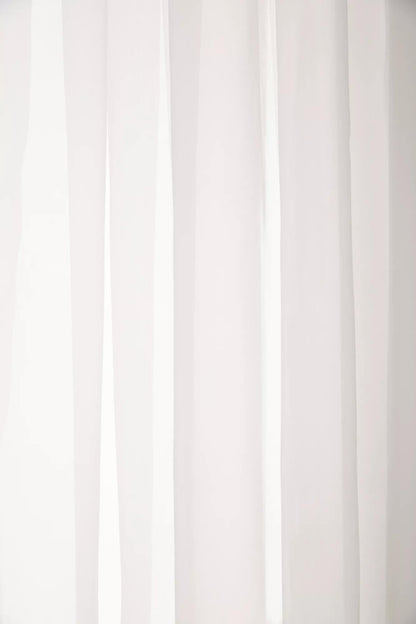 White Rod Pocket Sheer Curtain