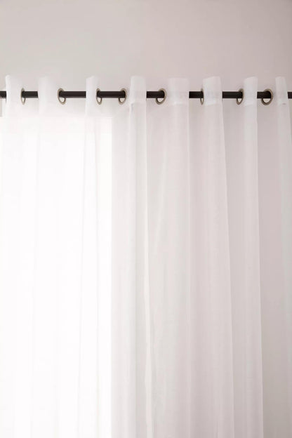 White Kacha Sheer Curtain