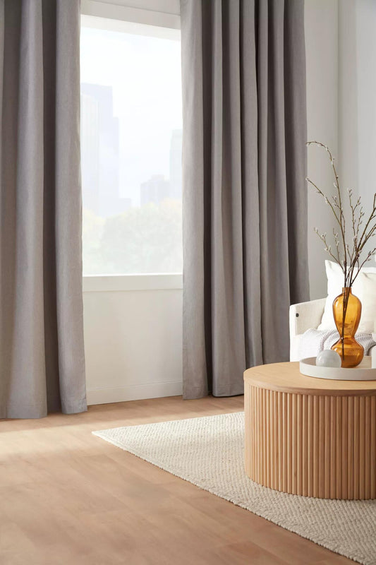 Light Grey Chambray Blackout Curtain