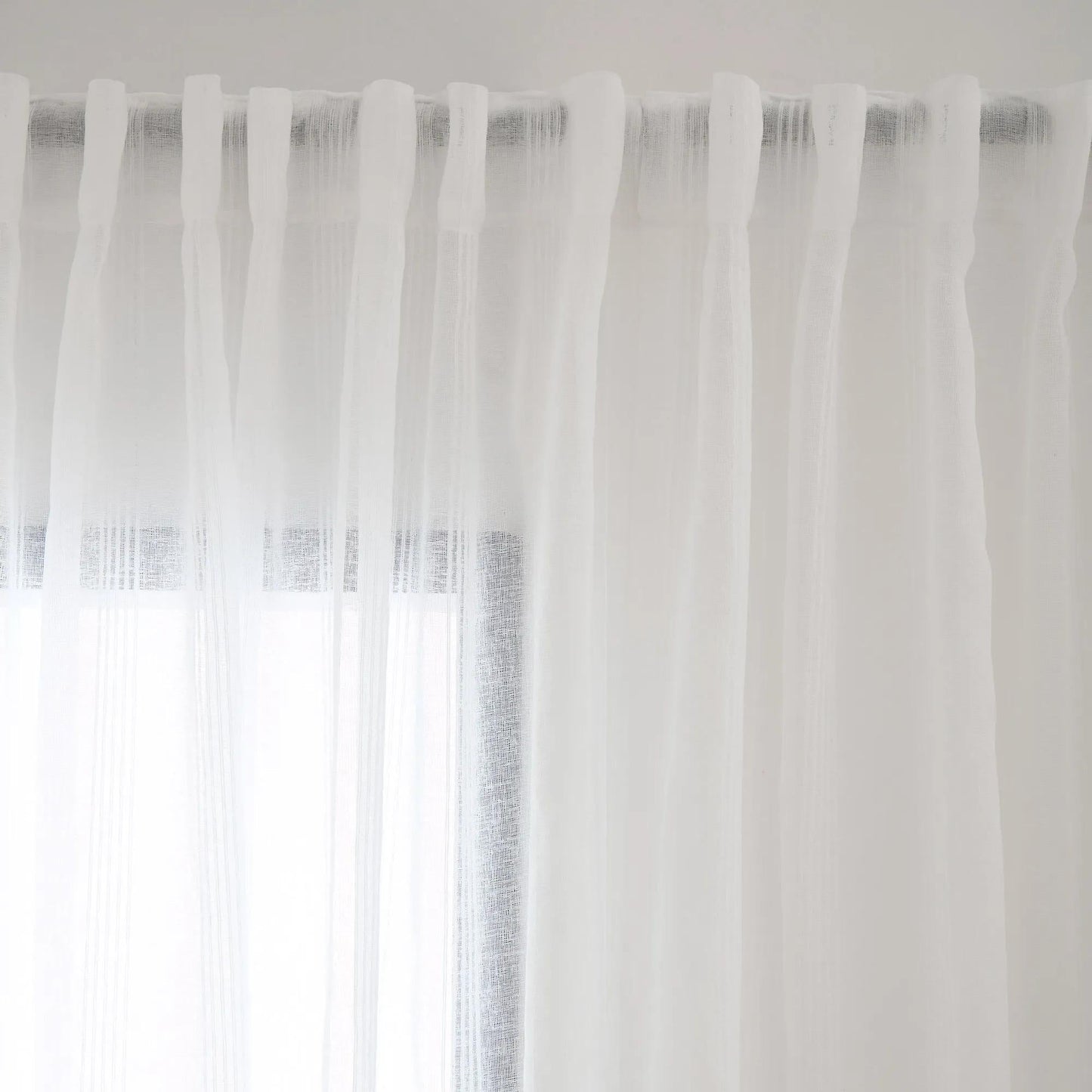 Atila White Rod Pocket Back Tab Sheer Curtain