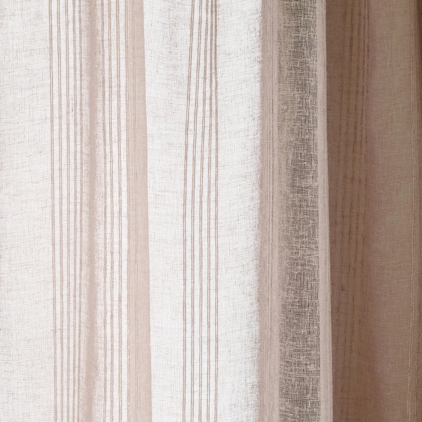 Atila Beige Rod Pocket Back Tab Sheer Curtain
