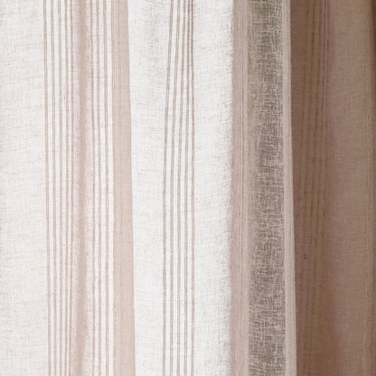 Atila Beige Rod Pocket Back Tab Sheer Curtain