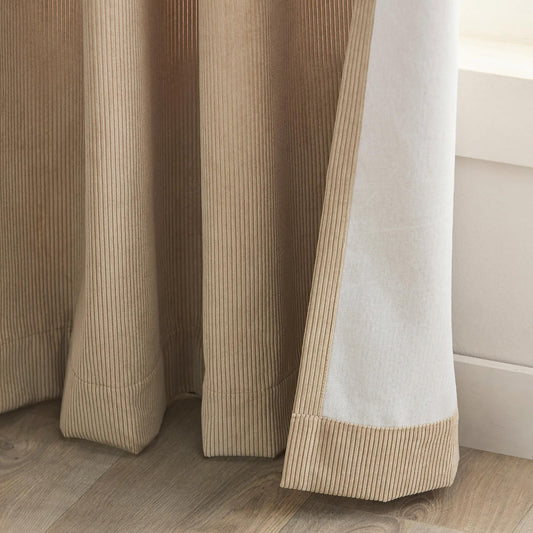 DEAN Taupe Grommets Curtain