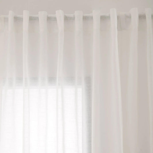 Ery Off-White Sheer Panel with Back Tabs