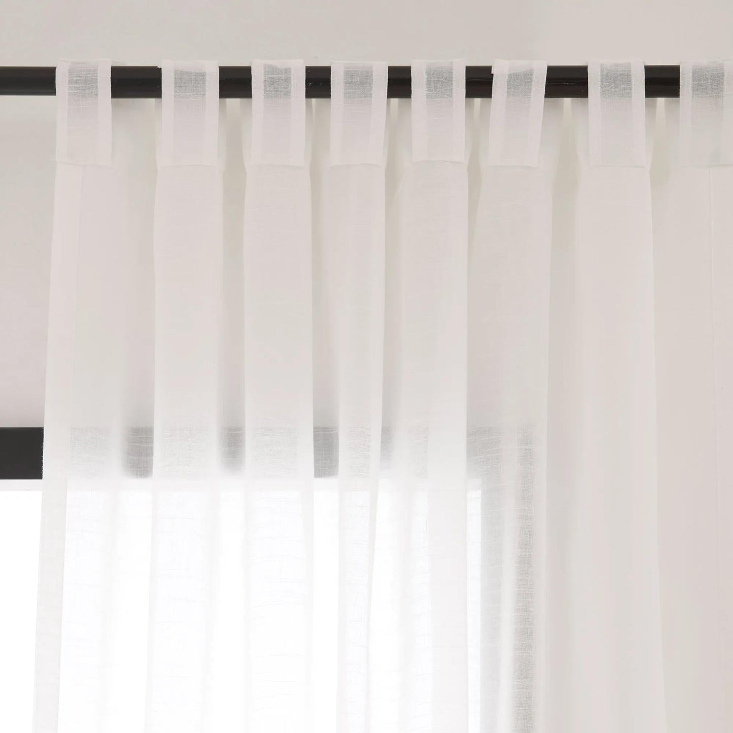 Ery Off-White Sheer Panel with Back Tabs