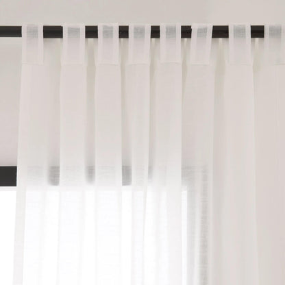Ery Off-White Sheer Panel with Back Tabs