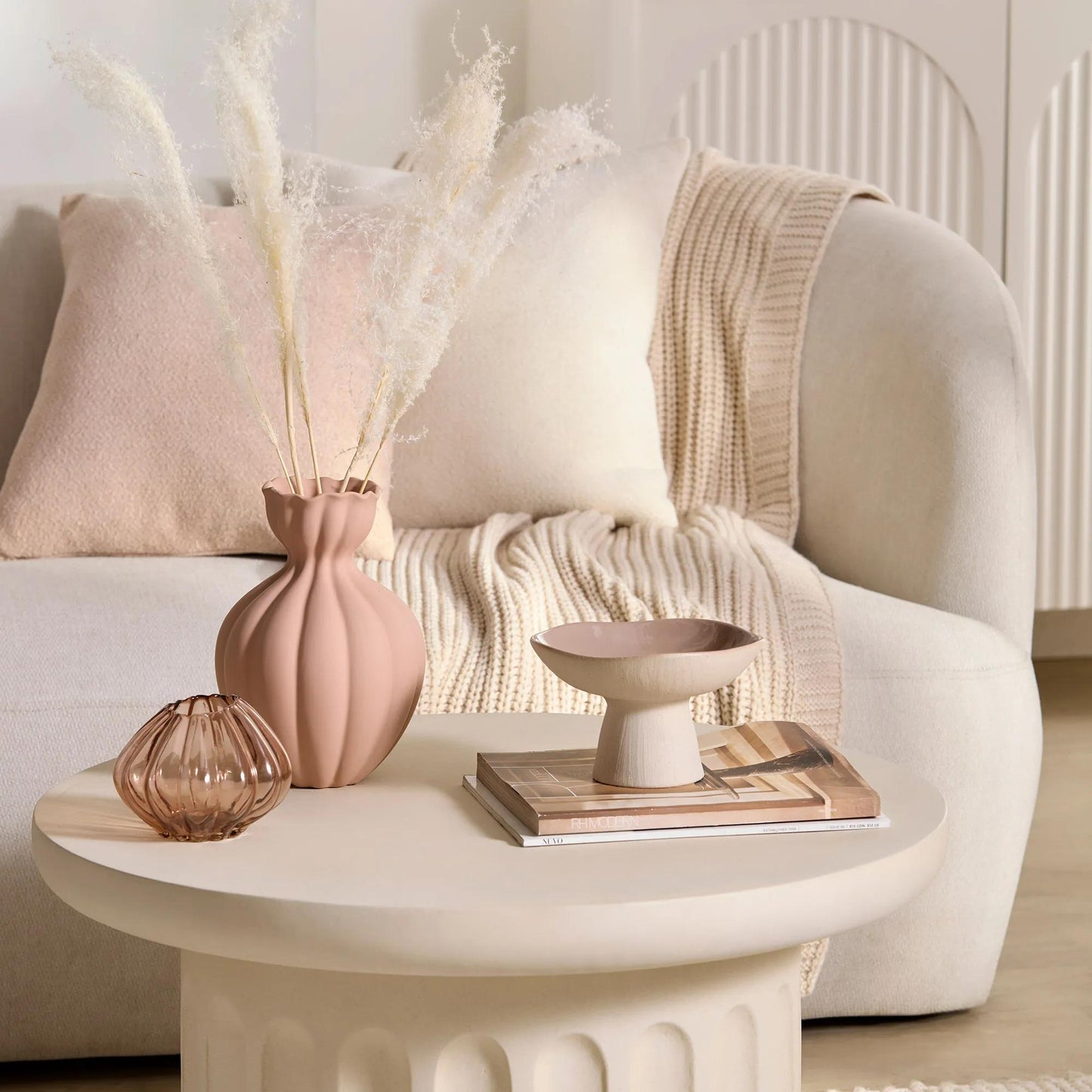 Round Ceramic Tray with Stand