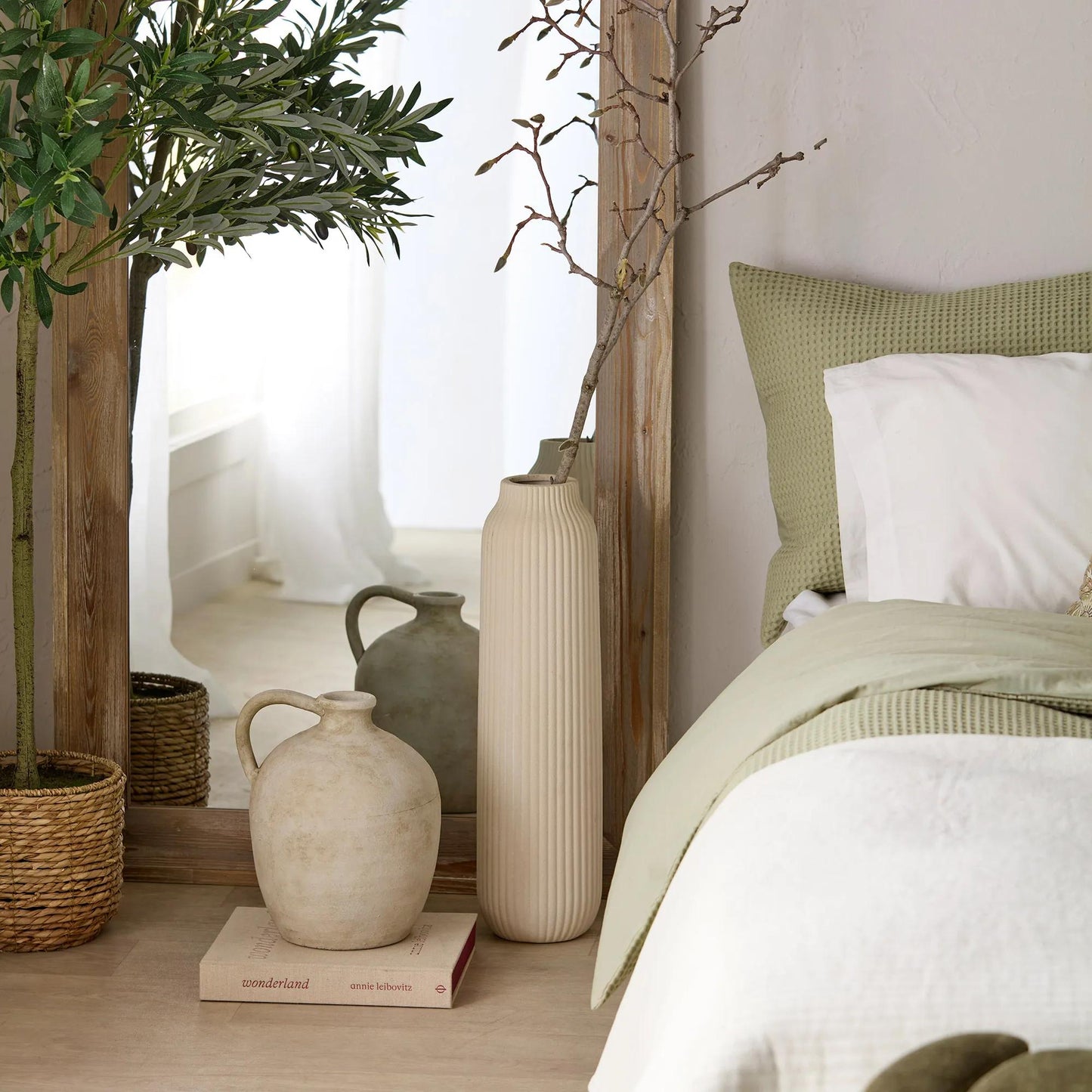 Ceramic Engraved Floor Vase