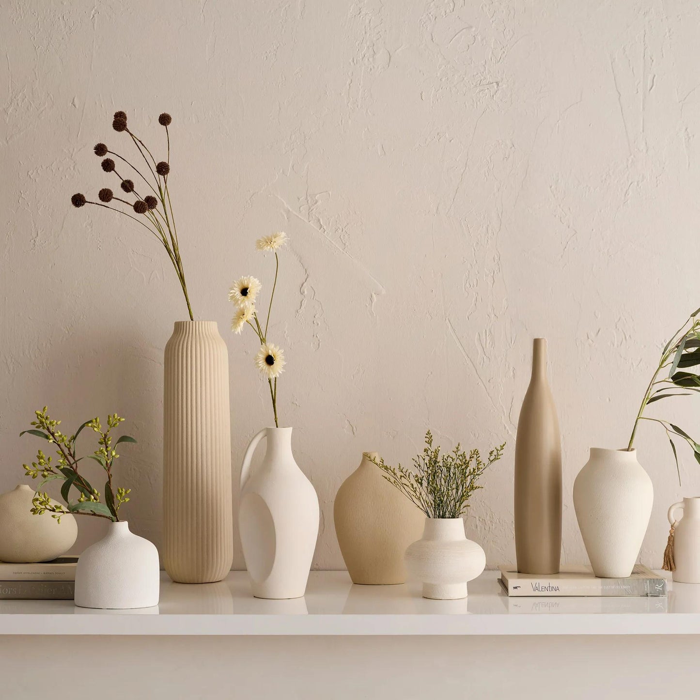 Ceramic Engraved Floor Vase