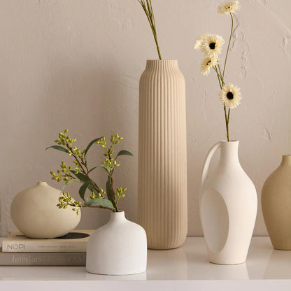 Ceramic Engraved Floor Vase