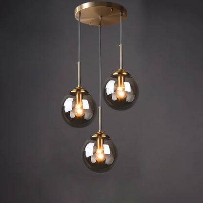 Modern LED Glass Ball Ceiling Pendant Lights - Bedroom Bedside and Living Room Home Décor lighting