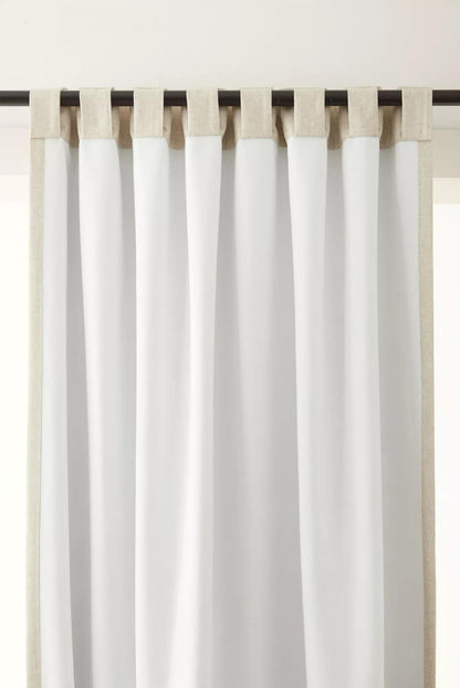 Beige Taha Rod Pocket Back Tab Blackout Curtain