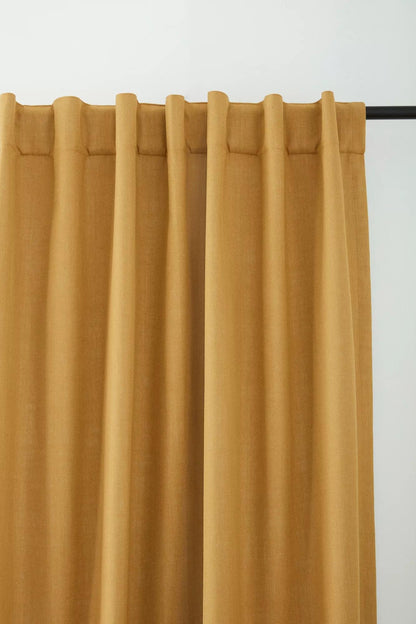 Ochre Taha Rod Pocket Back Tab Blackout Curtain