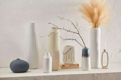 Ceramic Engraved Floor Vase