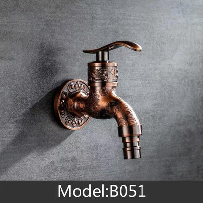 Bathroom Faucet Brass Tap Kitchen Outdoor Garden Taps High Quality Washing Machine Mop Luxury Antique Decorative Bibcock