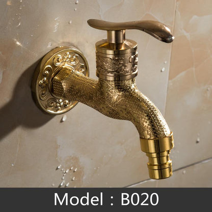 Bathroom Faucet Brass Tap Kitchen Outdoor Garden Taps High Quality Washing Machine Mop Luxury Antique Decorative Bibcock