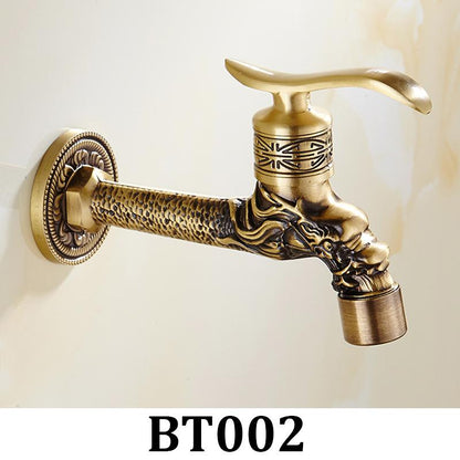 Bathroom Faucet Brass Tap Kitchen Outdoor Garden Taps High Quality Washing Machine Mop Luxury Antique Decorative Bibcock