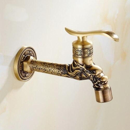 Bathroom Faucet Brass Tap Kitchen Outdoor Garden Taps High Quality Washing Machine Mop Luxury Antique Decorative Bibcock