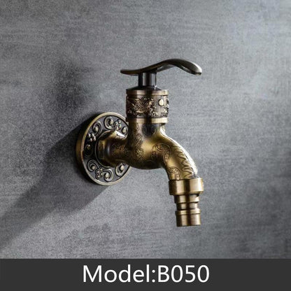 Bathroom Faucet Brass Tap Kitchen Outdoor Garden Taps High Quality Washing Machine Mop Luxury Antique Decorative Bibcock