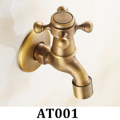 Bathroom Faucet Brass Tap Kitchen Outdoor Garden Taps High Quality Washing Machine Mop Luxury Antique Decorative Bibcock