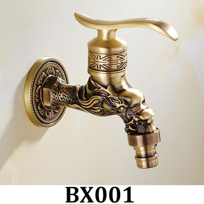 Bathroom Faucet Brass Tap Kitchen Outdoor Garden Taps High Quality Washing Machine Mop Luxury Antique Decorative Bibcock