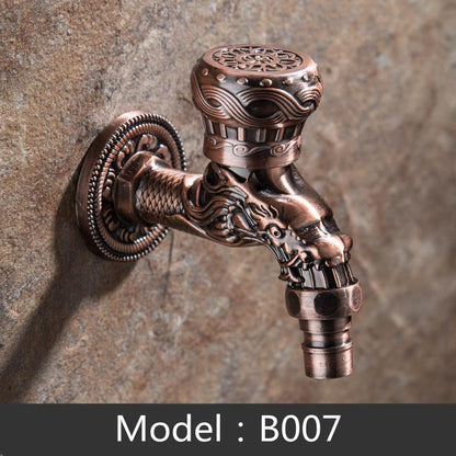 Bathroom Faucet Brass Tap Kitchen Outdoor Garden Taps High Quality Washing Machine Mop Luxury Antique Decorative Bibcock