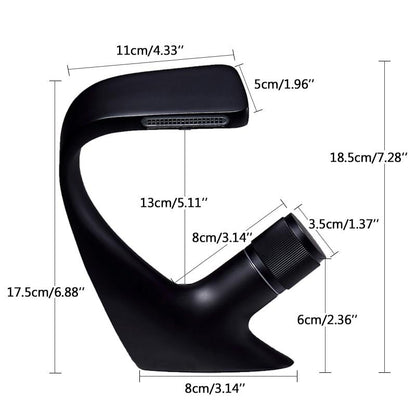Black Faucet Bathroom Sink Faucets Hot Cold Water Mixer Crane Deck Mounted Single Hole Bath Tap