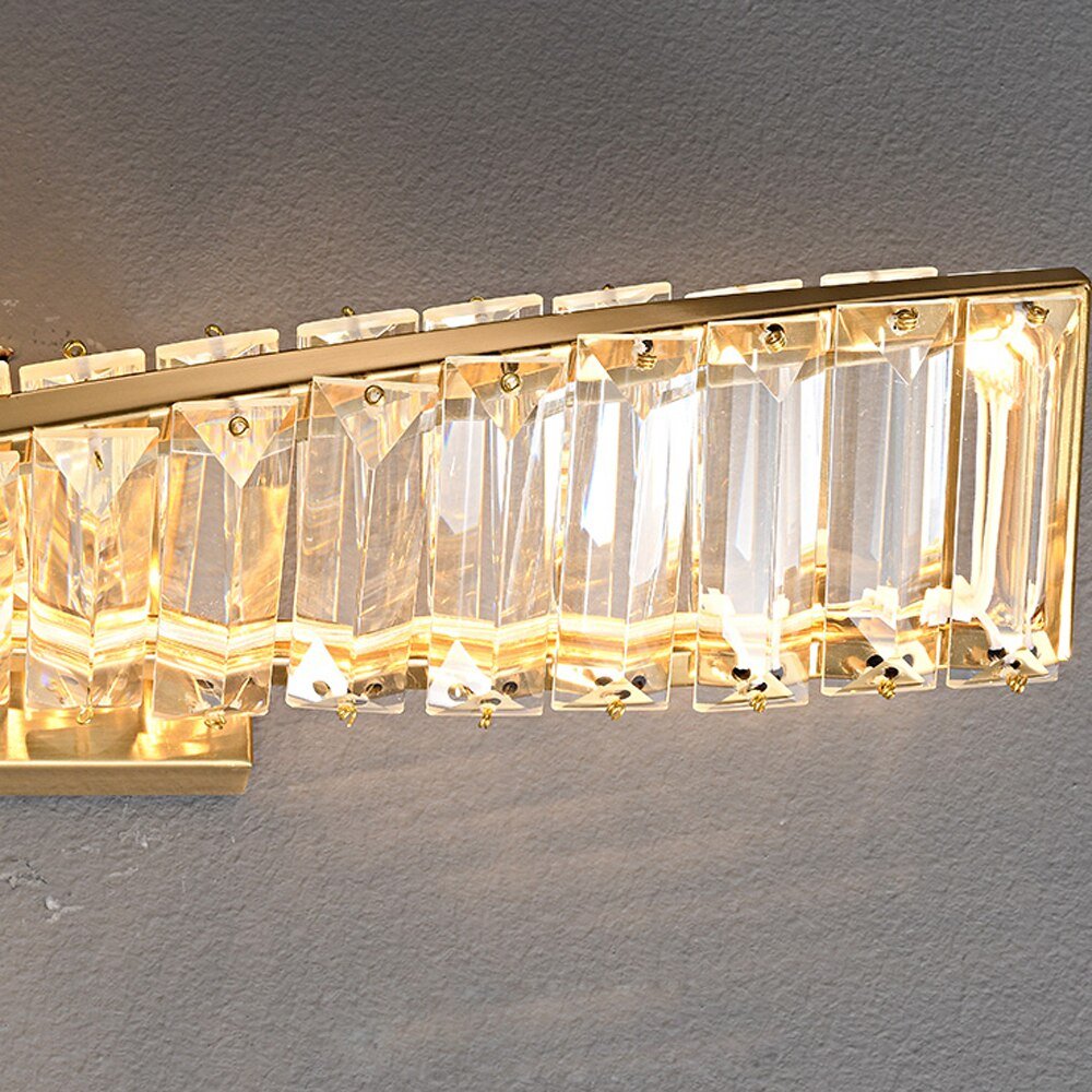 Sleek Crystal Twist LED Wall Sconce Perfect for a Living Room, Dining Room or Bedroom