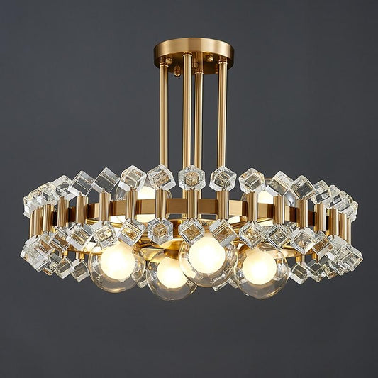 Colorful Modern Crystal Chandelier For Living And Dining Room