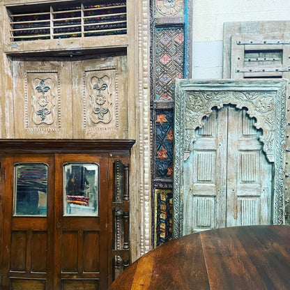 Antique Carved Doors Indo French Sandwash Teak Garden Door Doors 98