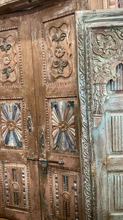 Antique Carved Doors Indo French Sandwash Teak Garden Door Doors 98