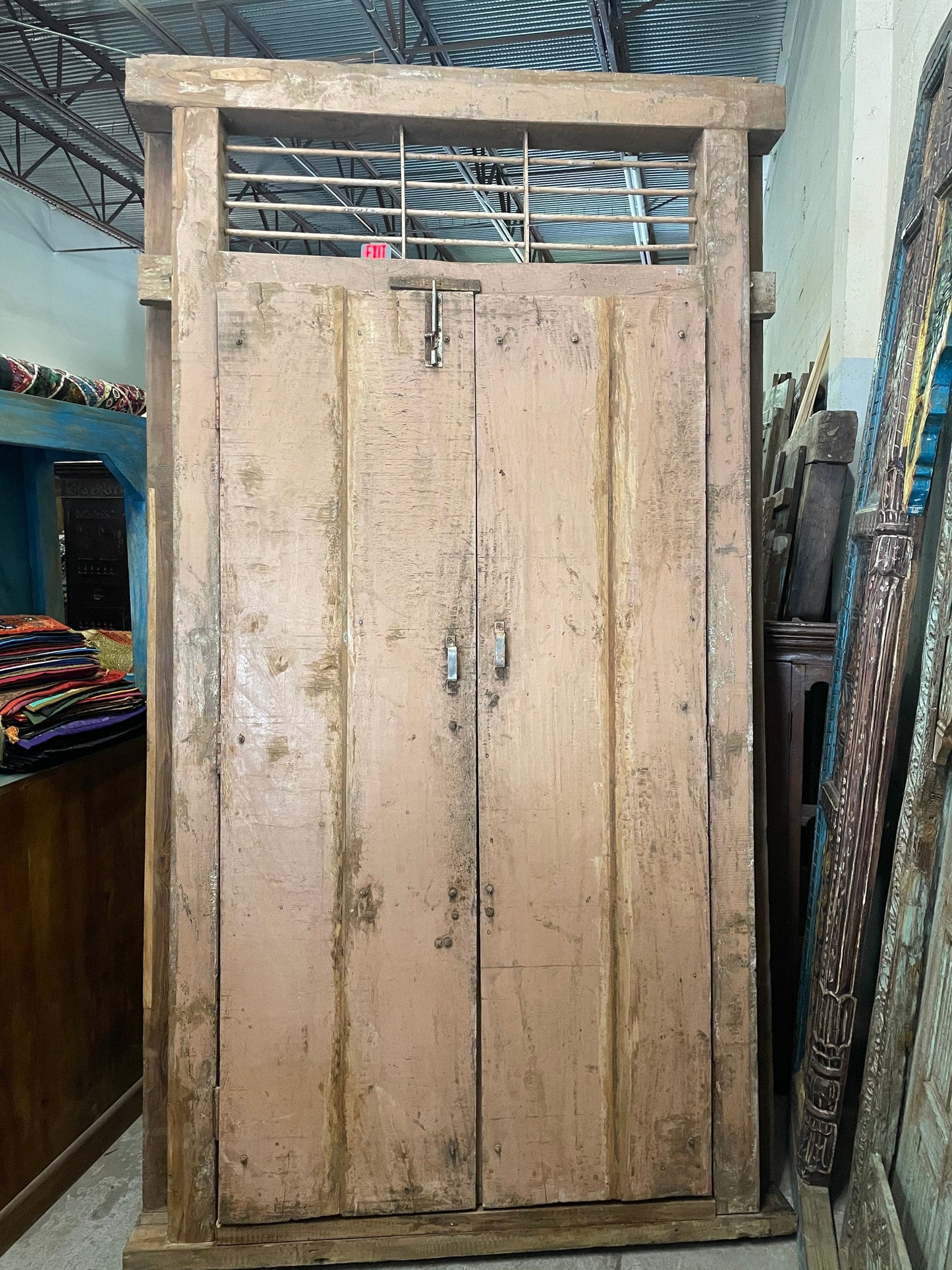 Antique Carved Doors Indo French Sandwash Teak Garden Door Doors 98