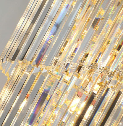 Large Modern Crystal Chandelier For Staircase Spiral Design Hallway Lobby