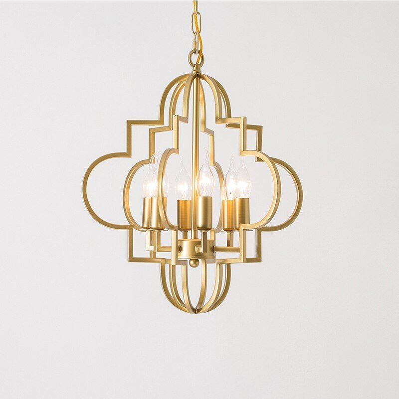 Luxury Hollow Gold Pendant LED Hanging Lamp for Foyers, Dining Rooms, and Kitchens