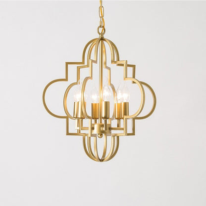 Luxury Hollow Gold Pendant LED Hanging Lamp for Foyers, Dining Rooms, and Kitchens