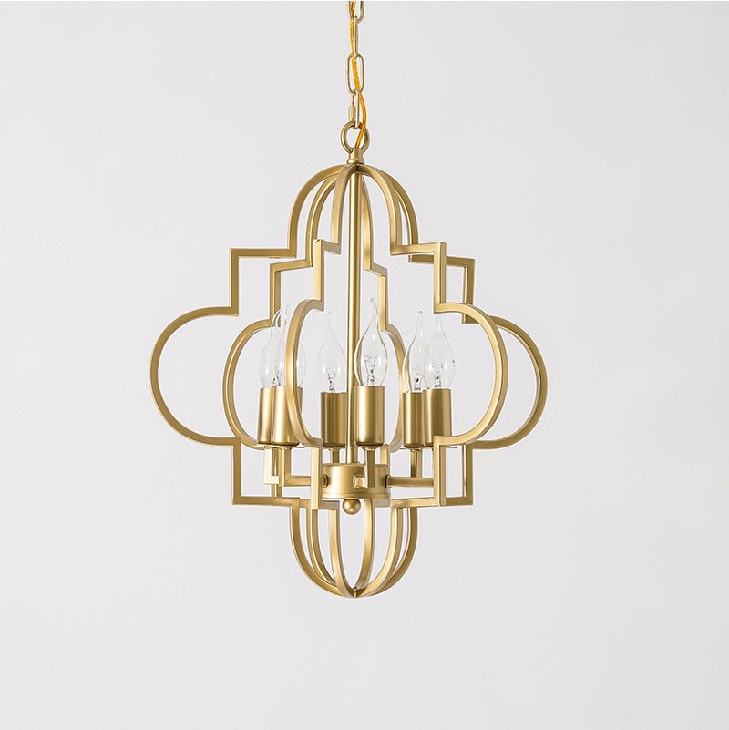 Luxury Hollow Gold Pendant LED Hanging Lamp for Foyers, Dining Rooms, and Kitchens