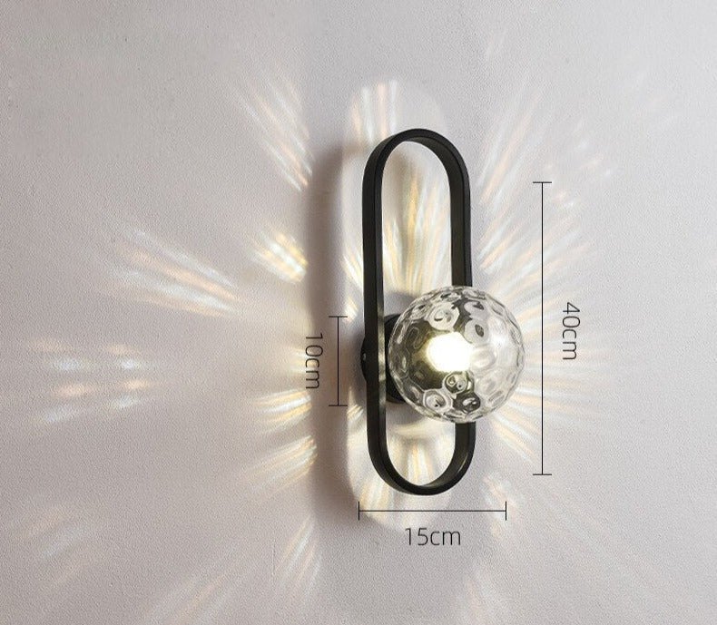 Minimalist Glass Aisle Wall Lamp Balcony Corridor Porch Bedroom Creative Wall Lights