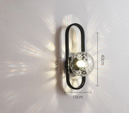 Minimalist Glass Aisle Wall Lamp Balcony Corridor Porch Bedroom Creative Wall Lights