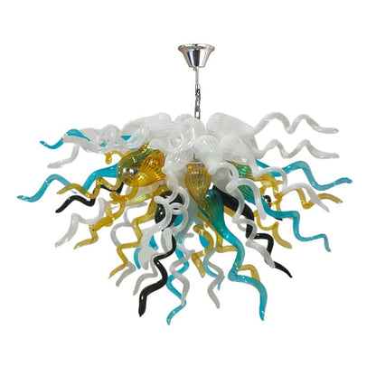 Modern Art Multi Color Blown Glass Lamp Handblown Glass Chandelier