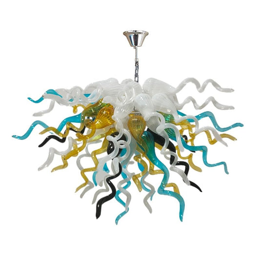 Modern Art Multi Color Blown Glass Lamp Handblown Glass Chandelier