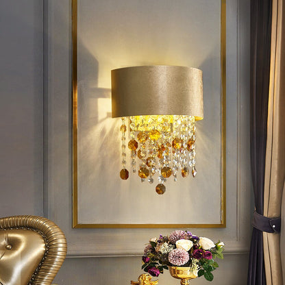 Modern Crystal Gold Wall Sconce Lamp For Bedroom Creative Home Décor Living Room Fixture