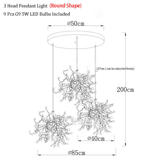 Round Shaped Gold LED Pendant Lights for Festive Décor – Ideal for Dining Rooms and Kitchens